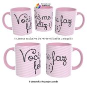 CANECA NAMORADOS ME FAZ FELIZ 325 ml