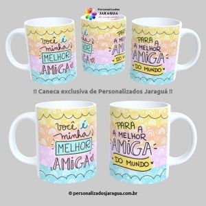 CANECA AMIGOS MELHOR AMIGA MUNDO 325 ml