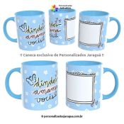 CANECA DINDOS AMAMOS VOCÊS 1 FOTO 325 ml
