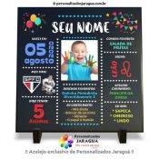 AZULEJO CRIANÇA ANIVERSÁRIO ELE FOTO